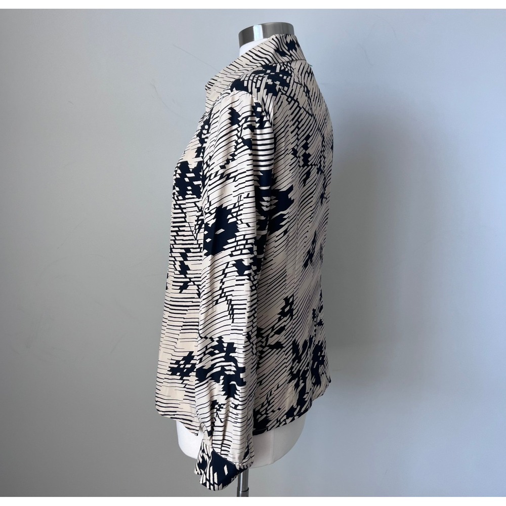 Rena Rowan Women's  100% Silk Button-Up‎ Blouse Size 12 Vintage - Picture 14 of 16